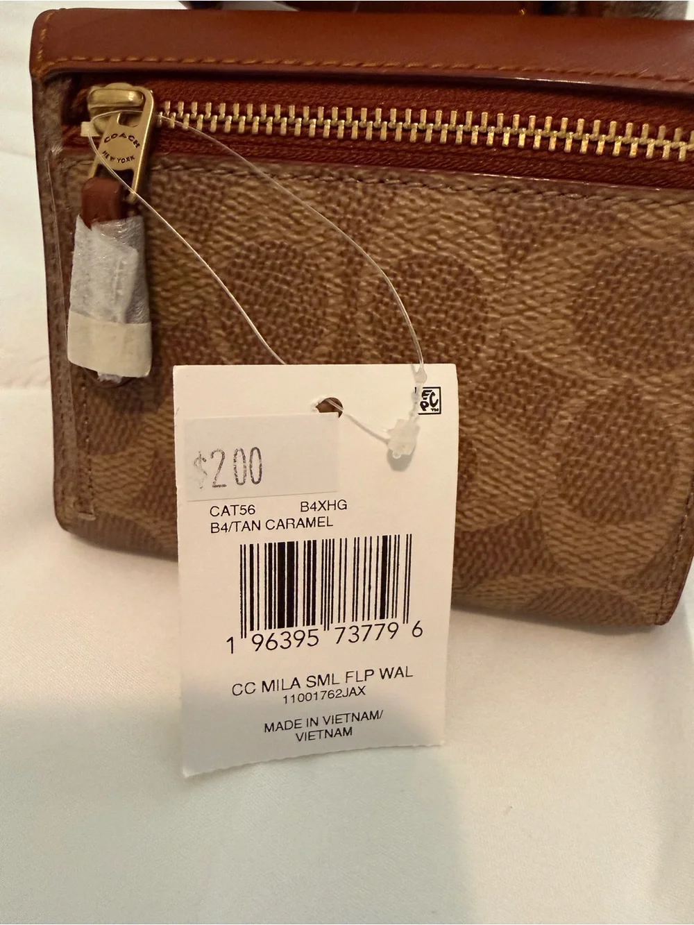 Coach Brown Leather & Signature Canvas Turnlock Shoulder Bag with Wallet